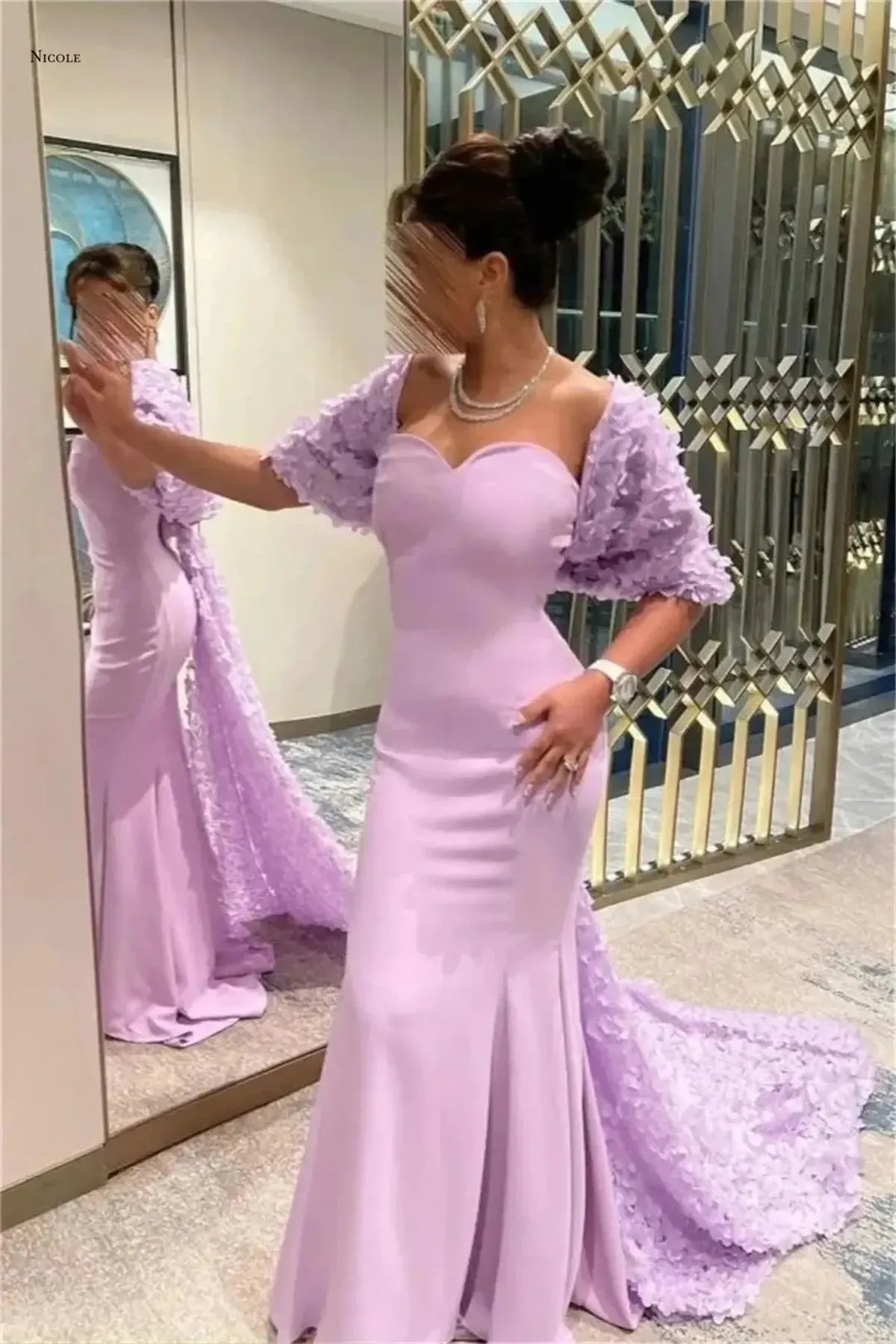 Robe Sirène Élégante avec Châle-Saylana
