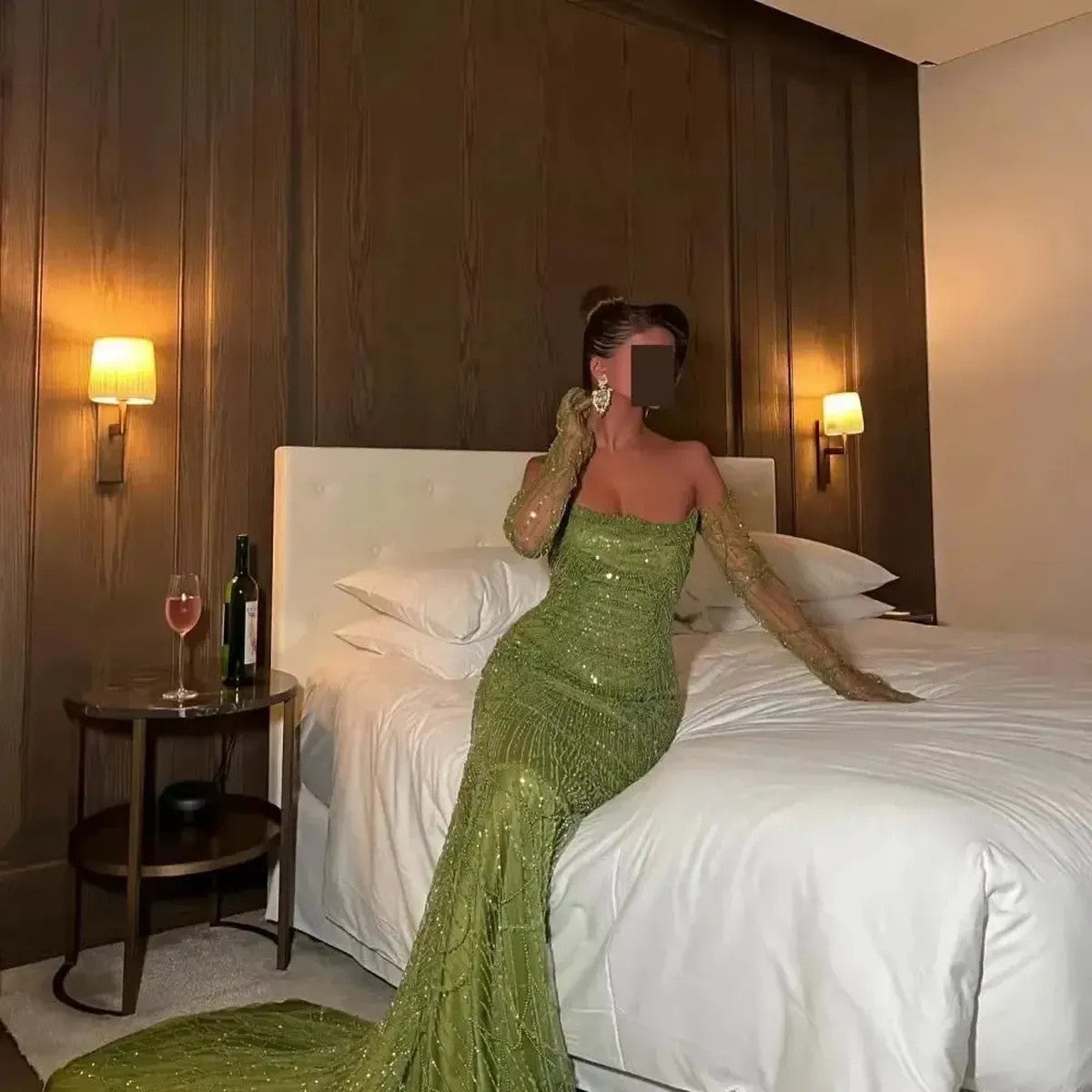 Robe Sirène Luxe Brillante Femme-Saylana