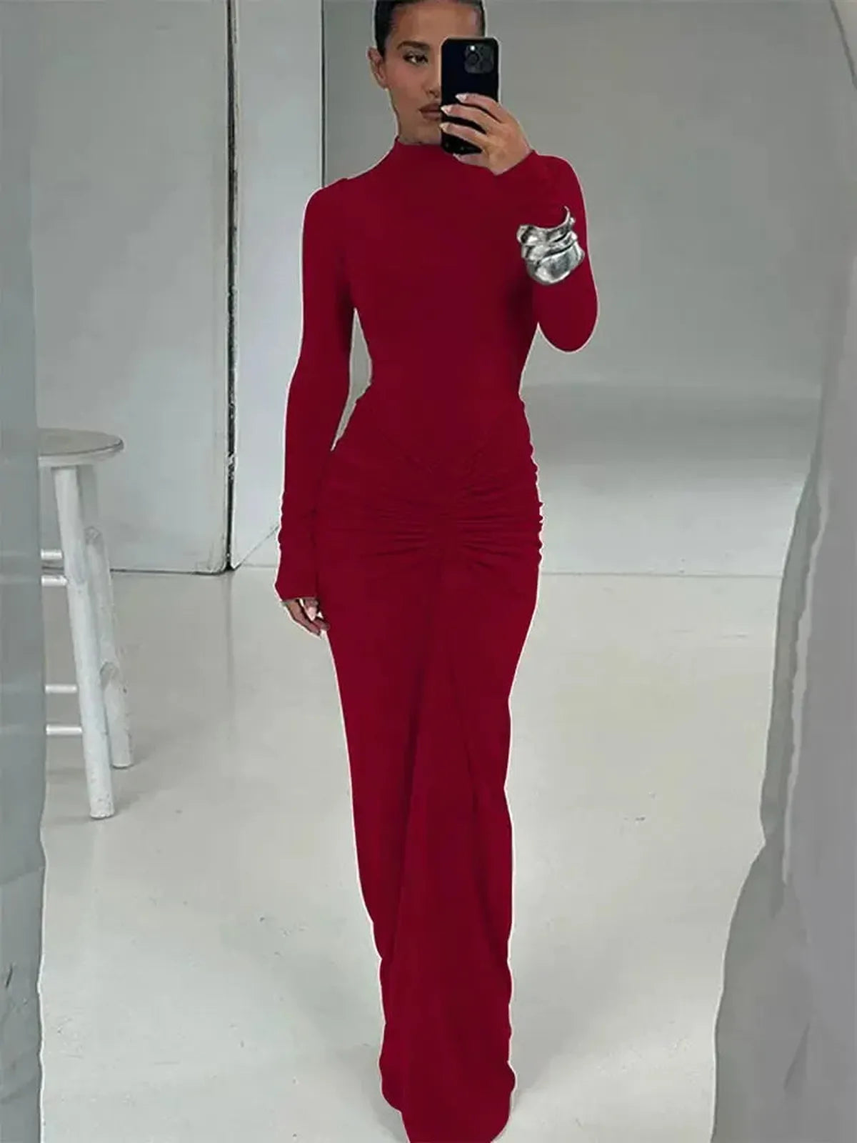 Robe Slim Plissée-Saylana