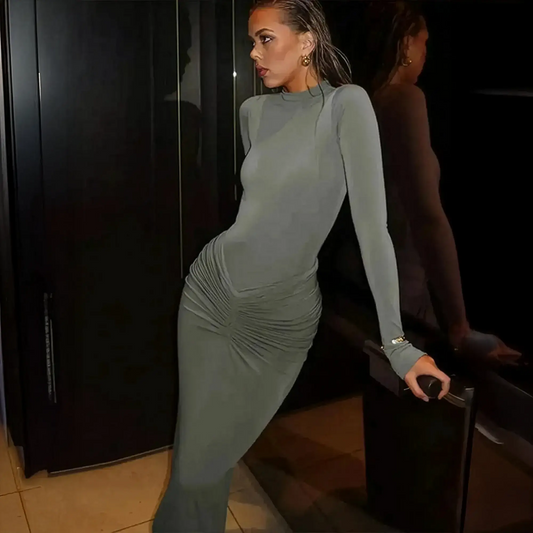 Robe Slim Plissée Saylana
