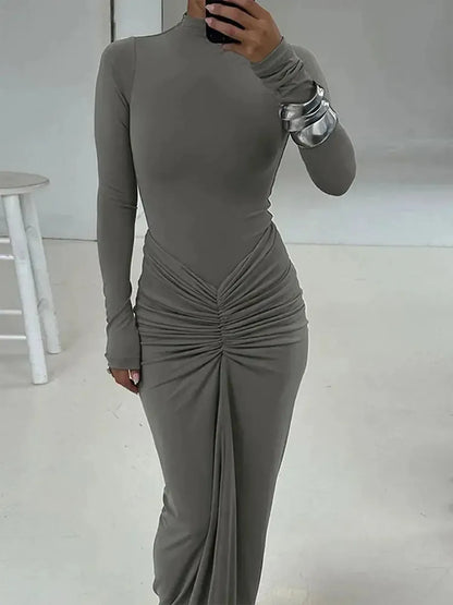 Robe Slim Plissée-Saylana