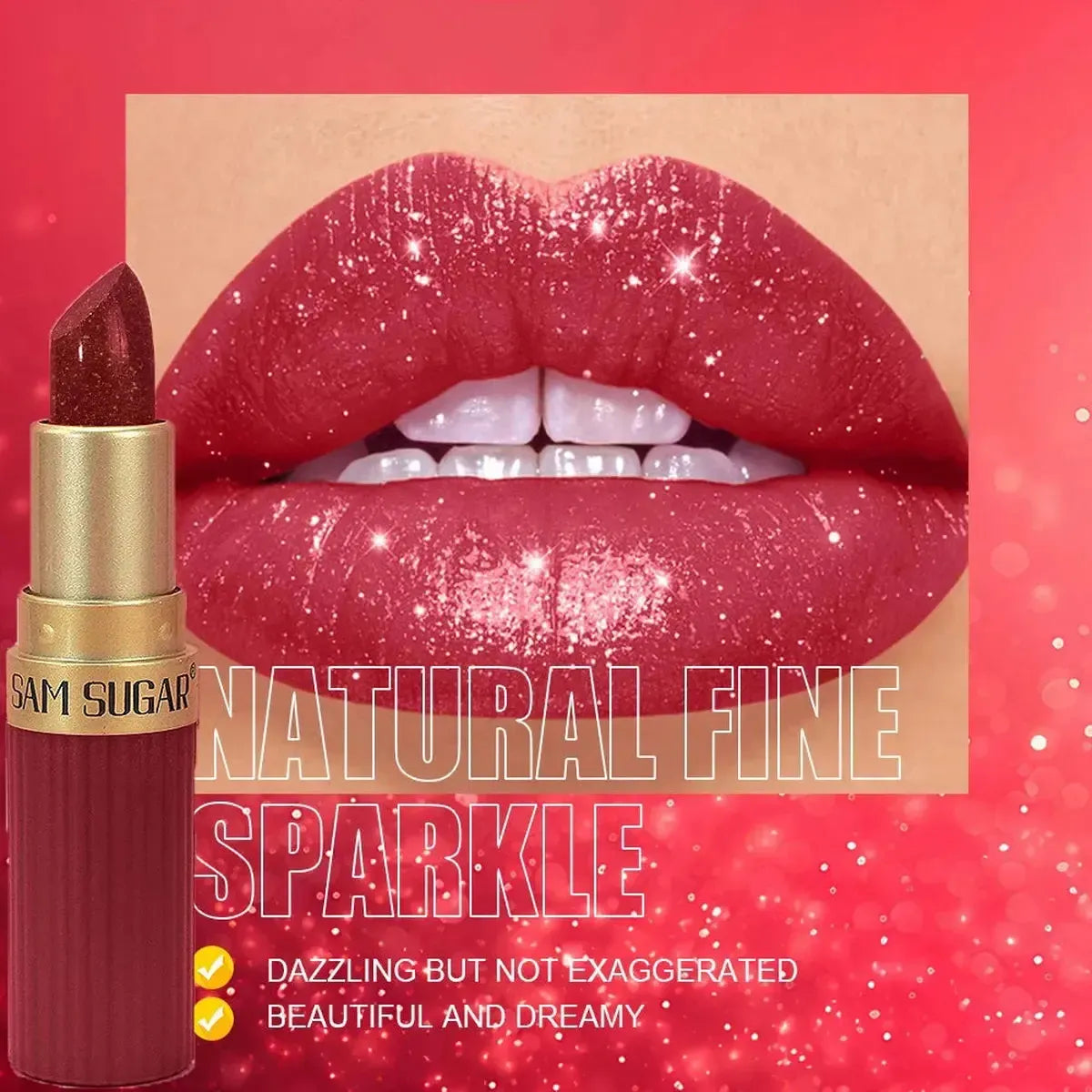 Rouge Velours Métallique Pailleté-Saylana