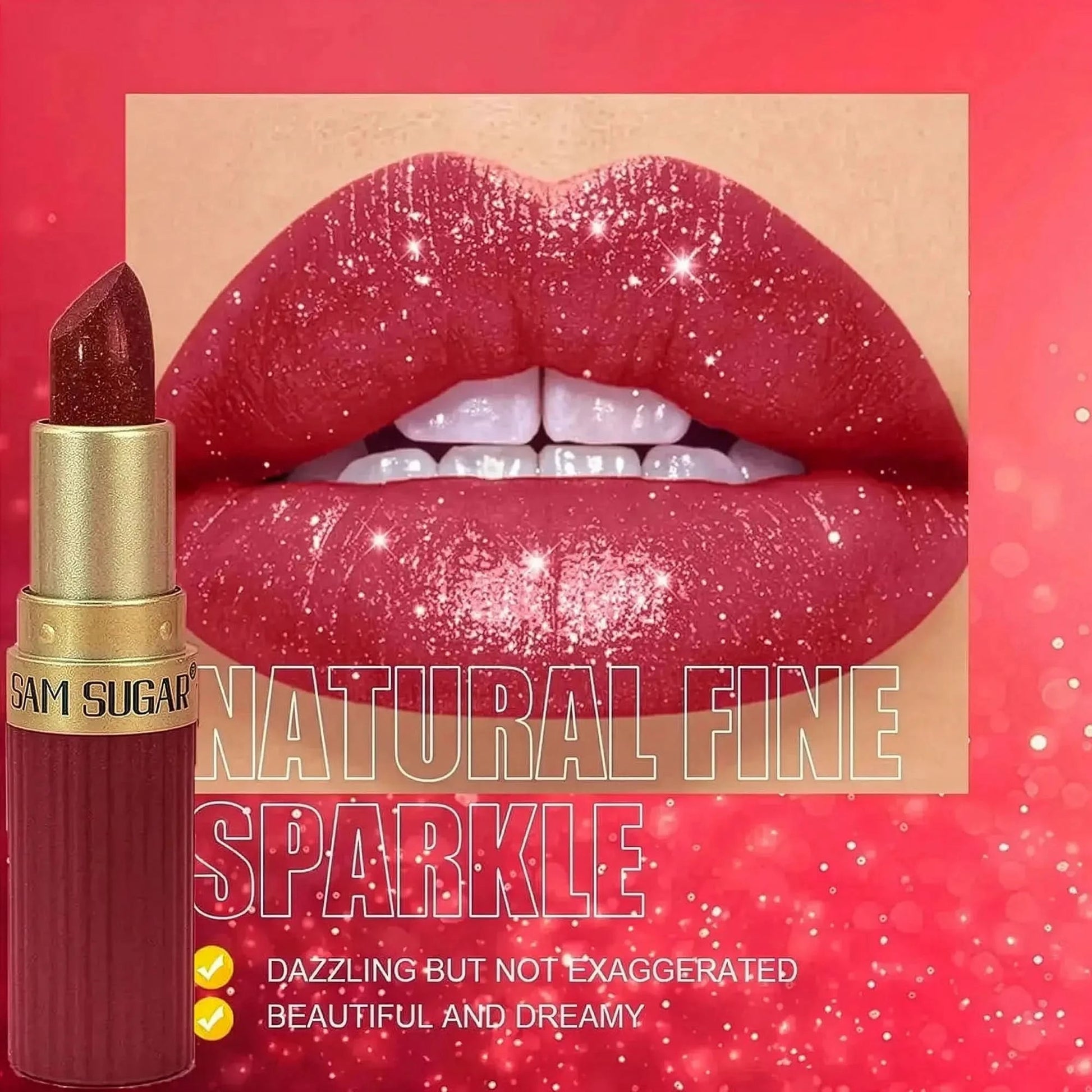 Rouge Velours Métallique Pailleté - Saylana