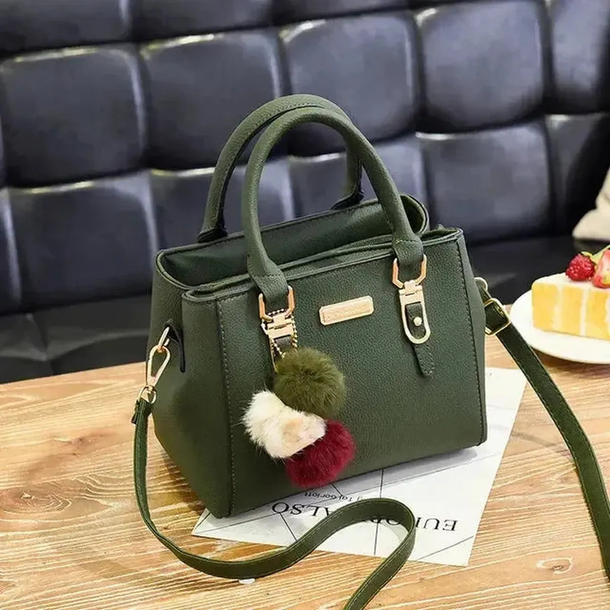 Sac à Main Femme avec Perles & Pompon-Saylana