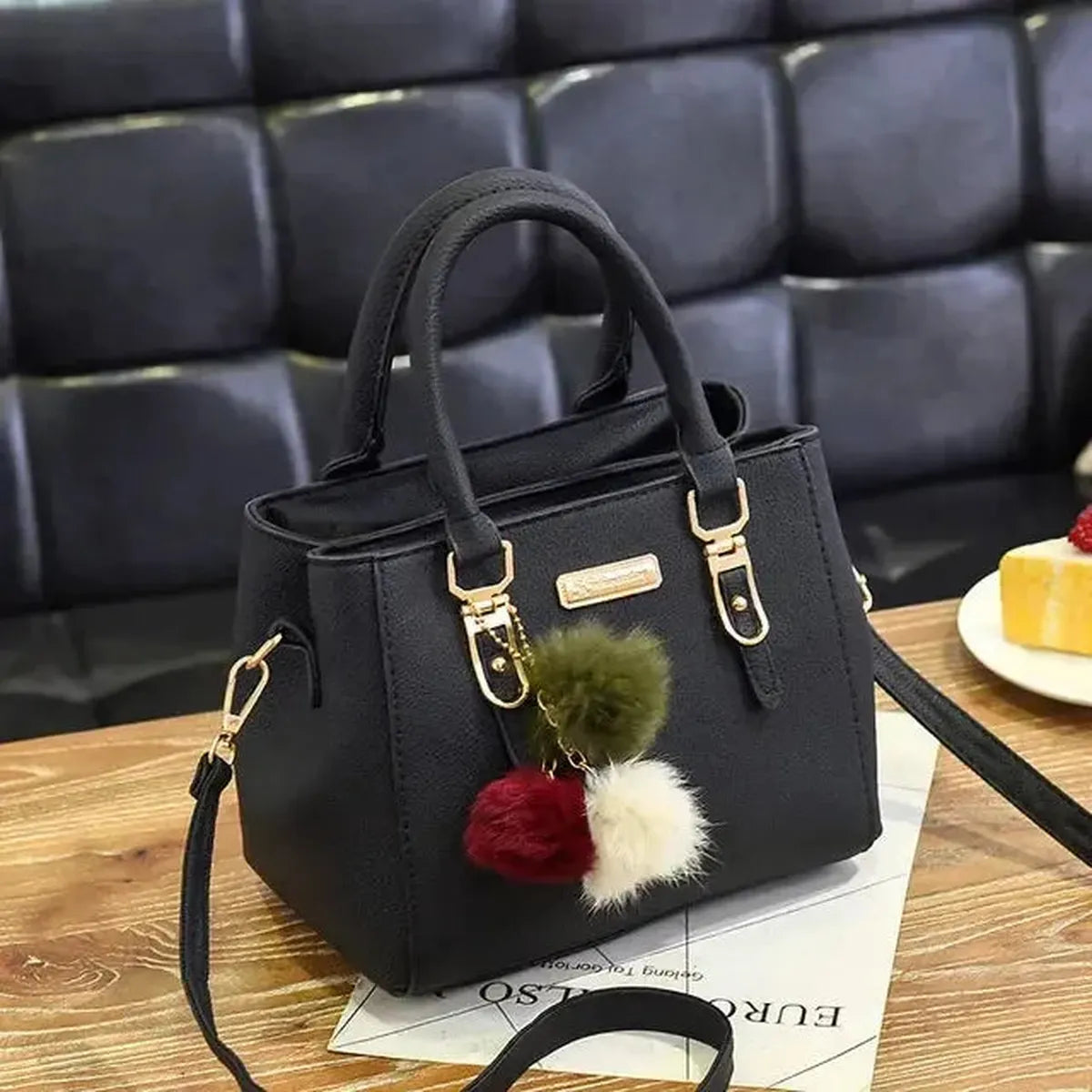 Sac à Main Femme avec Perles & Pompon-Saylana