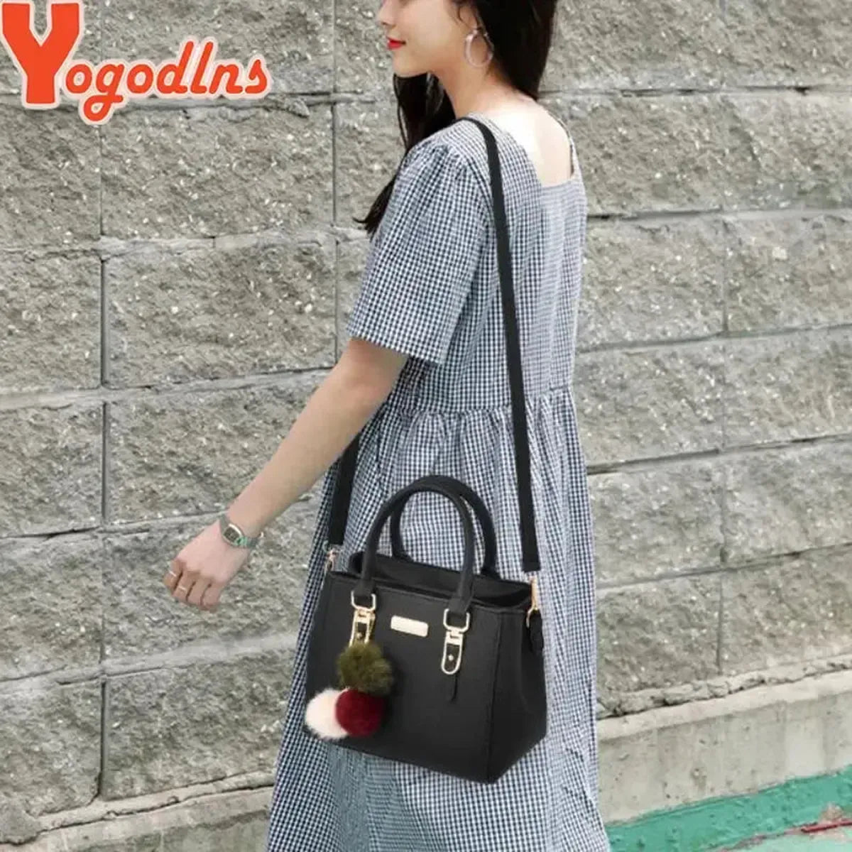 Sac à Main Femme avec Perles & Pompon-Saylana