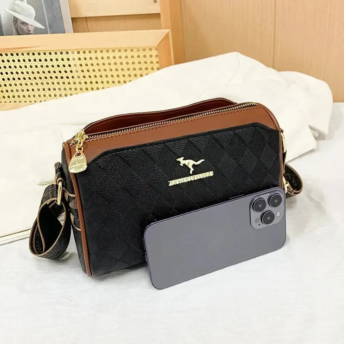 Sac Bandoulière Checkered Luxe-Saylana