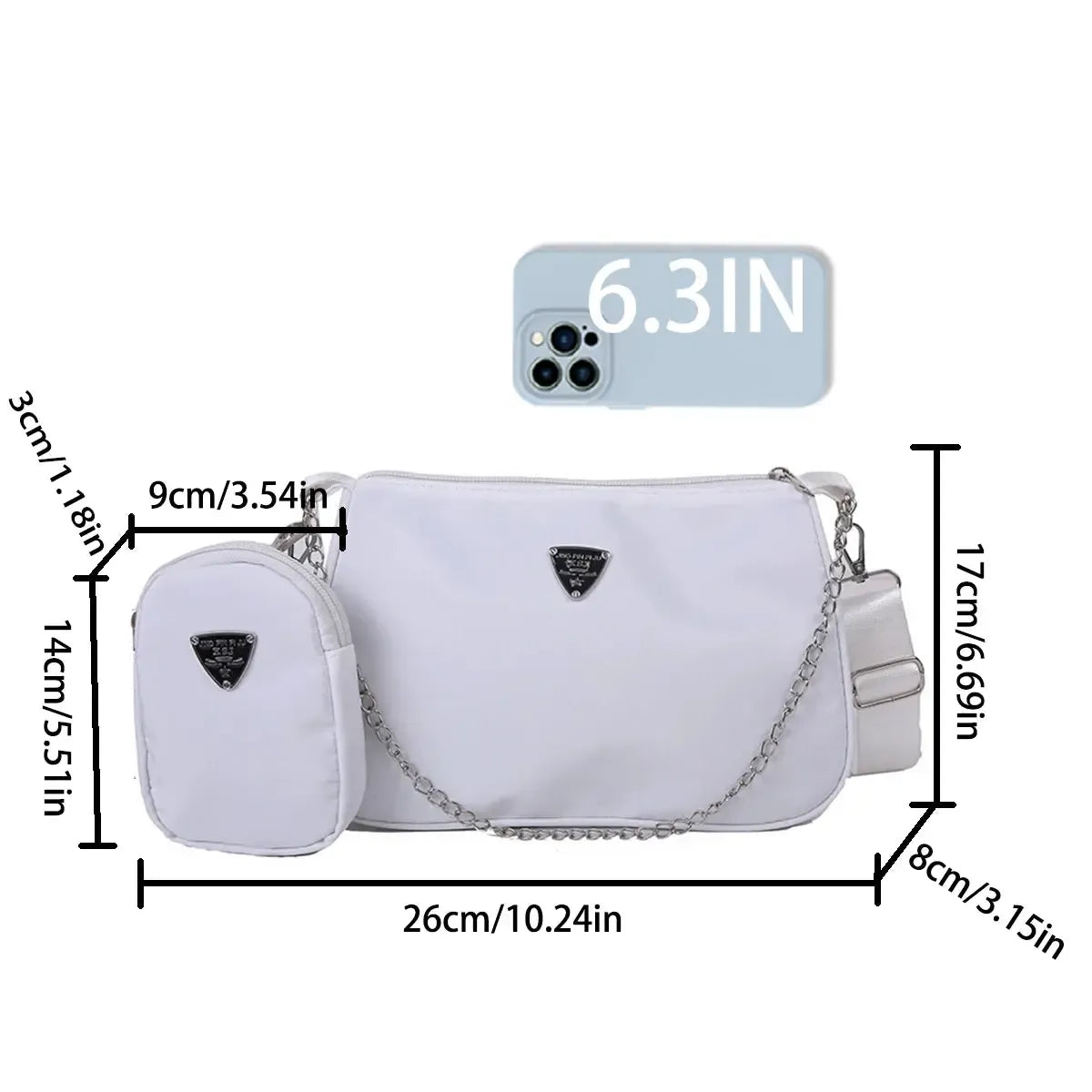 Sac Bandoulière Nylon Décontracté-Saylana
