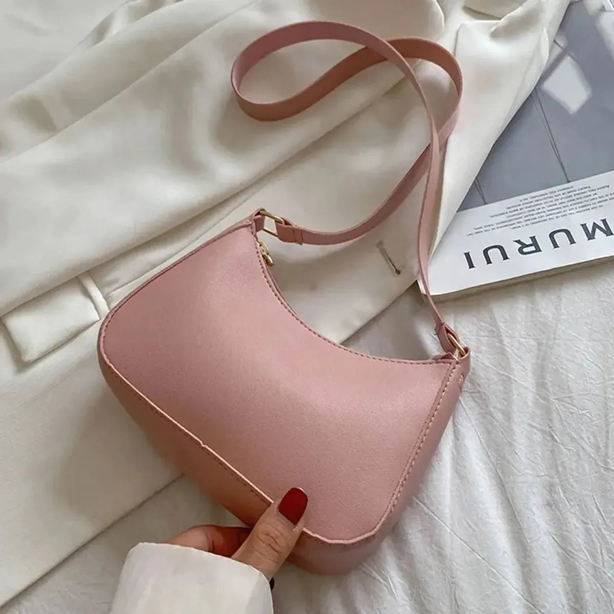 Sac Hobo Femme Simili Cuir Rétro-Saylana