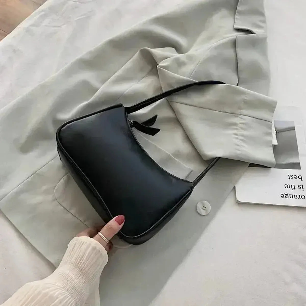 Sac Hobo Femme Simili Cuir Rétro-Saylana