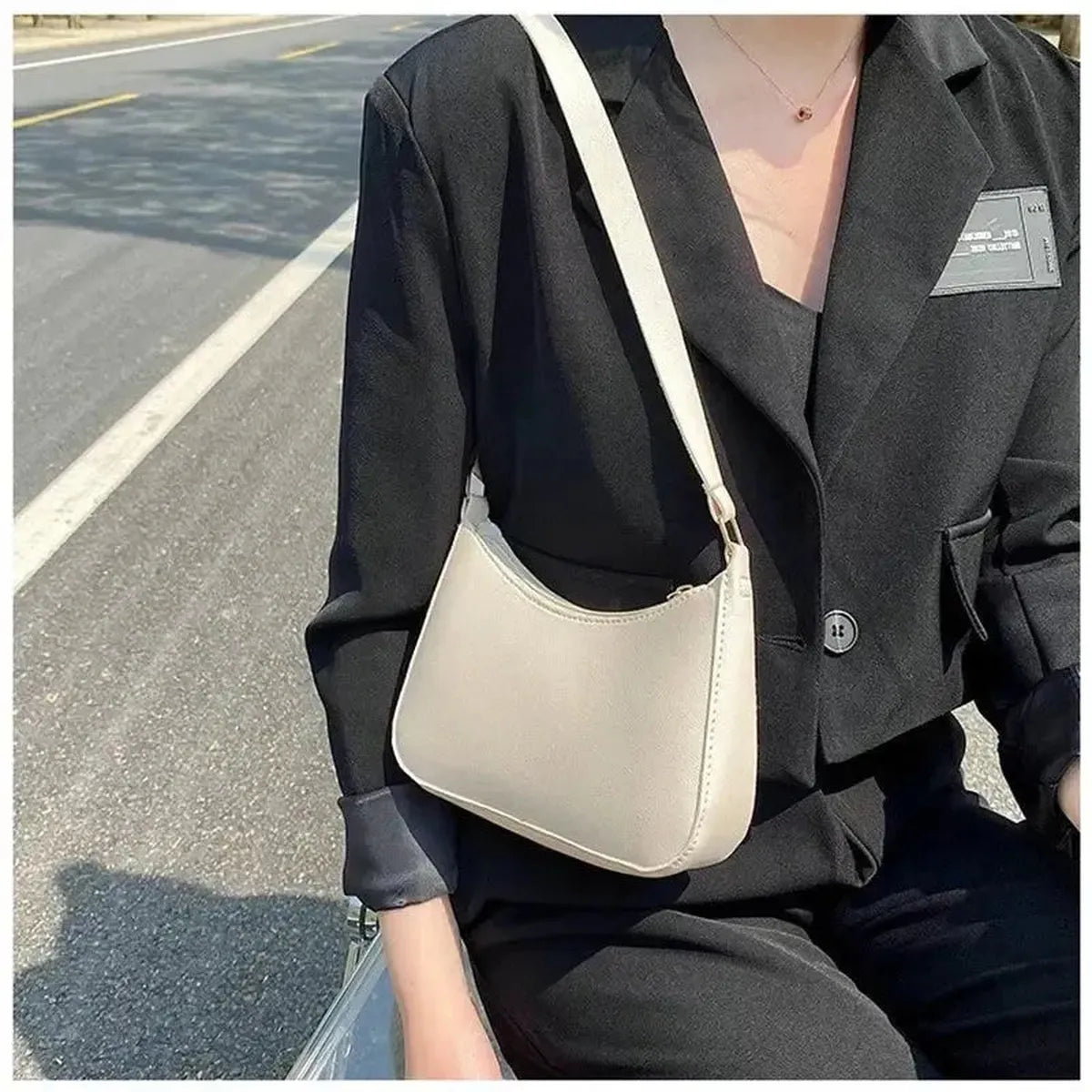 Sac Hobo Femme Simili Cuir Rétro-Saylana