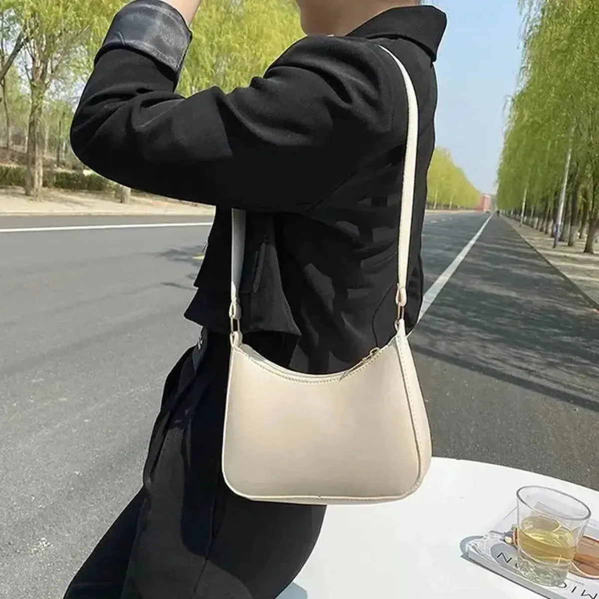 Sac Hobo Femme Simili Cuir Rétro-Saylana
