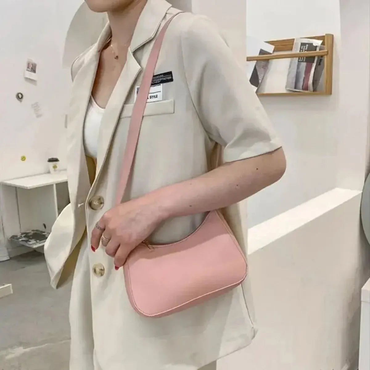 Sac Hobo Femme Simili Cuir Rétro-Saylana