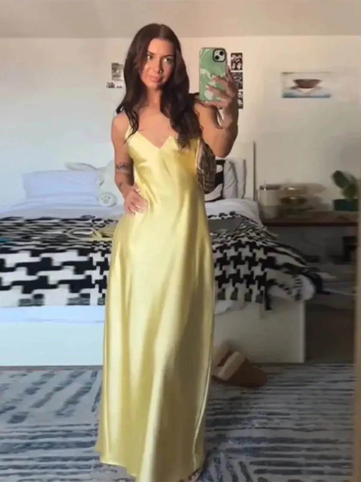 Satin Jaune Chic-Saylana