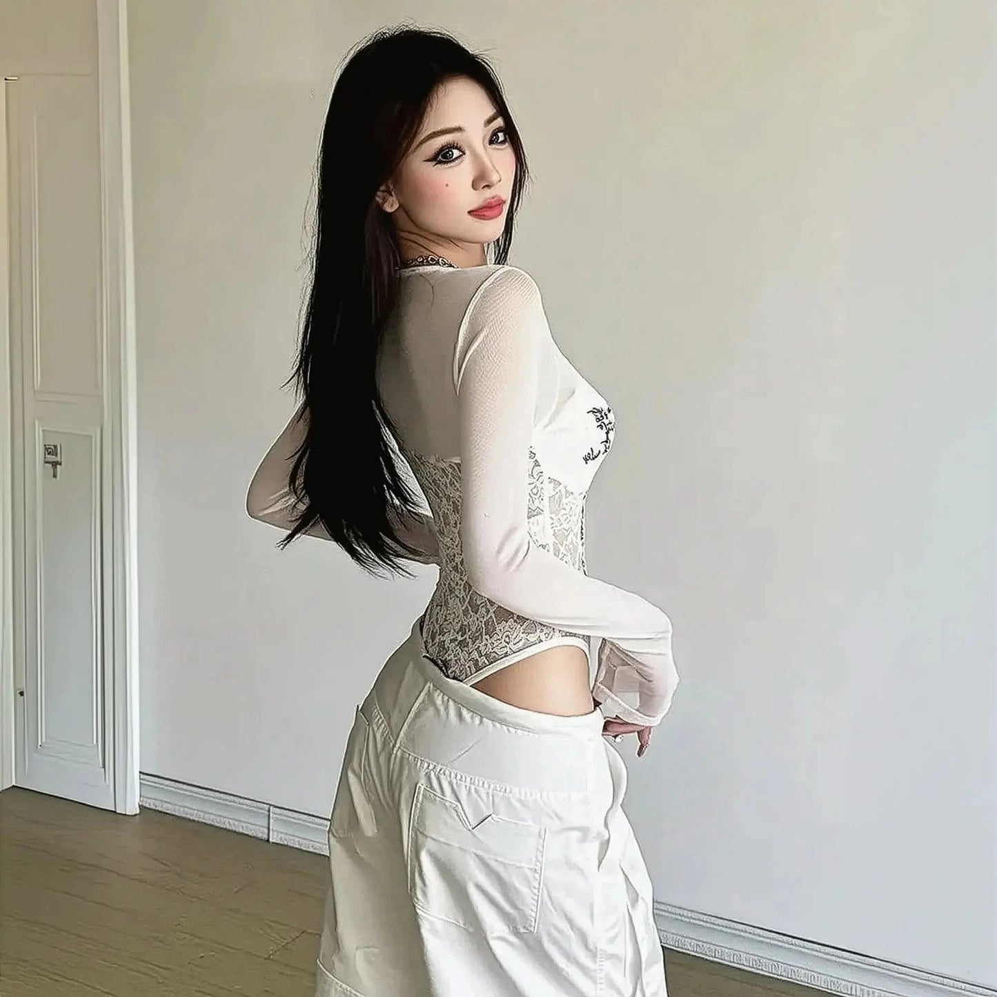 Body Manches Longues Transparent - Saylana