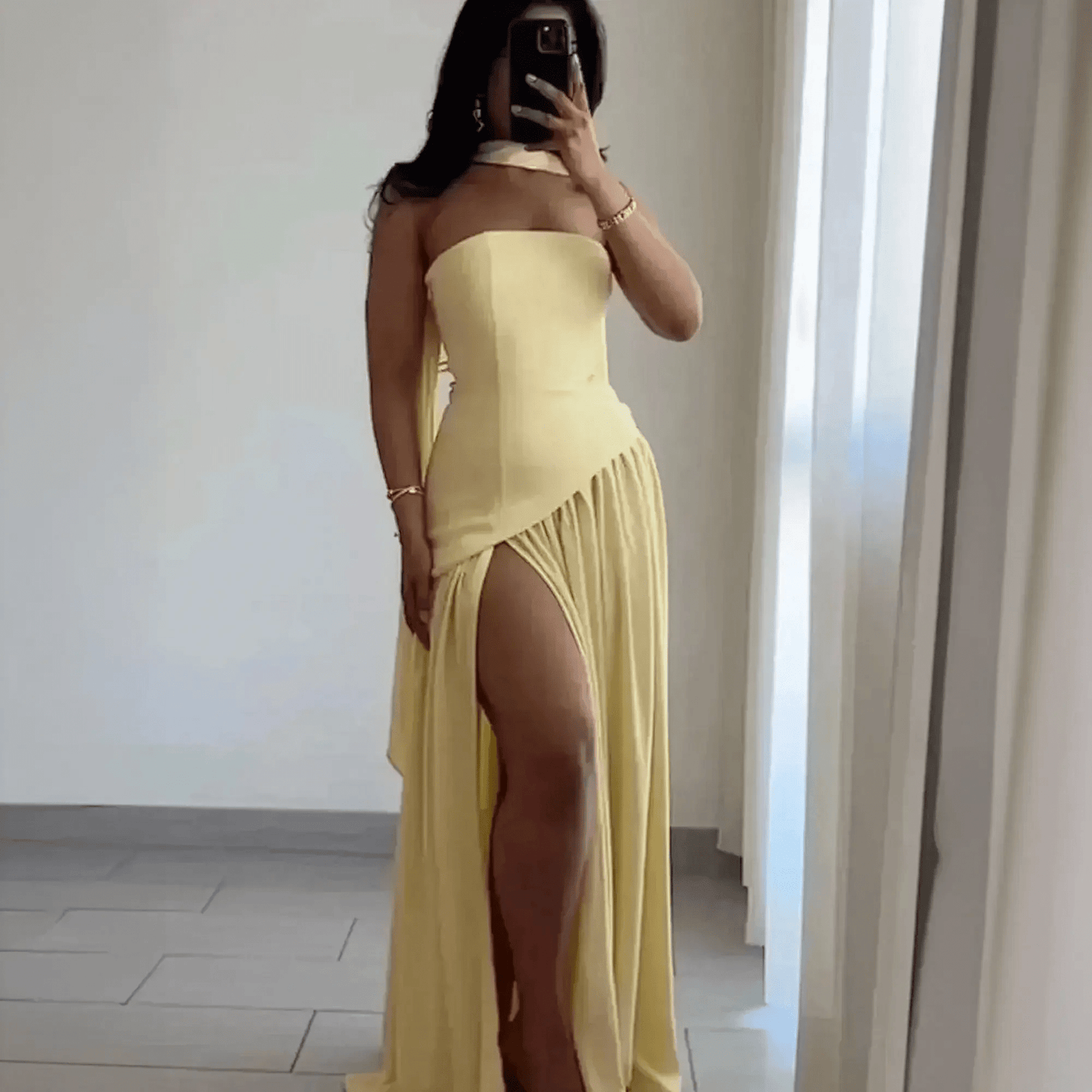 Robe Longue Épaules Dénudées - Saylana