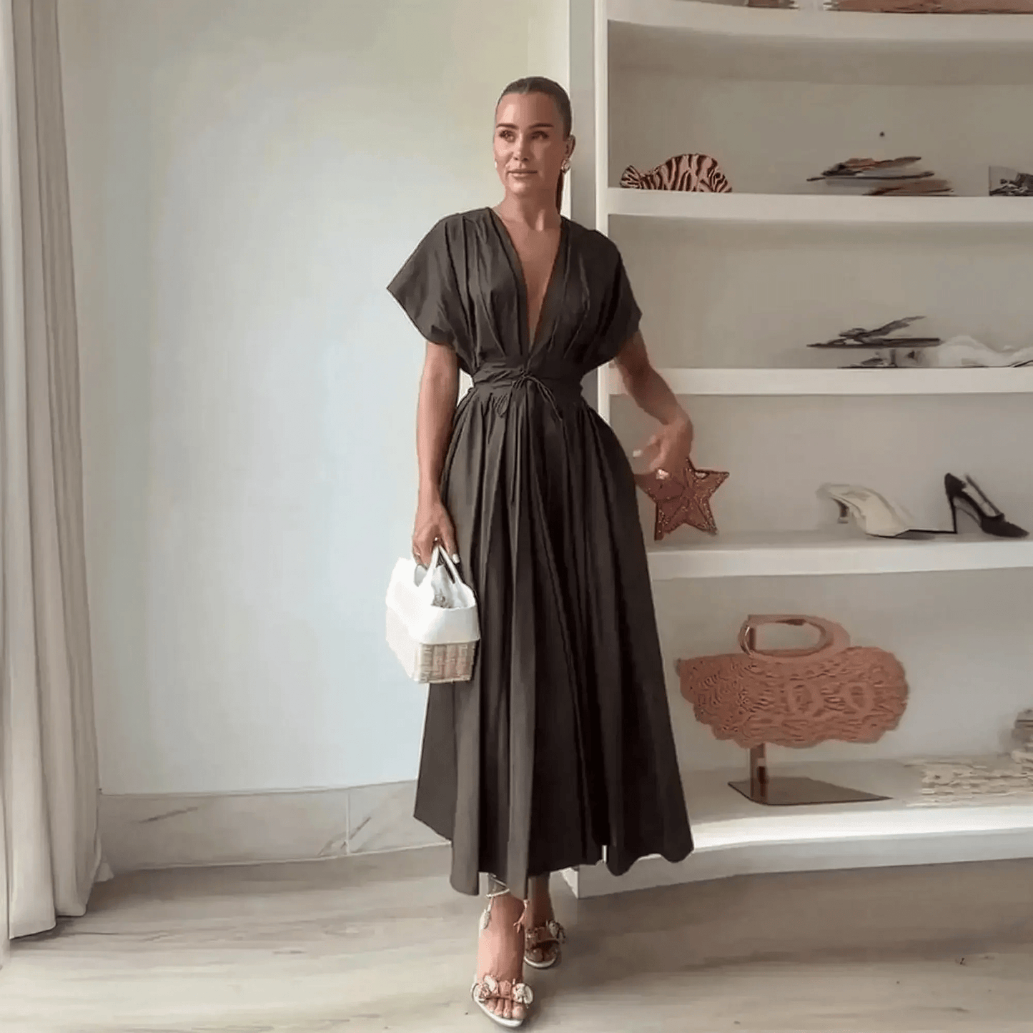 Robe Chic Plissée Taille Haute - Saylana