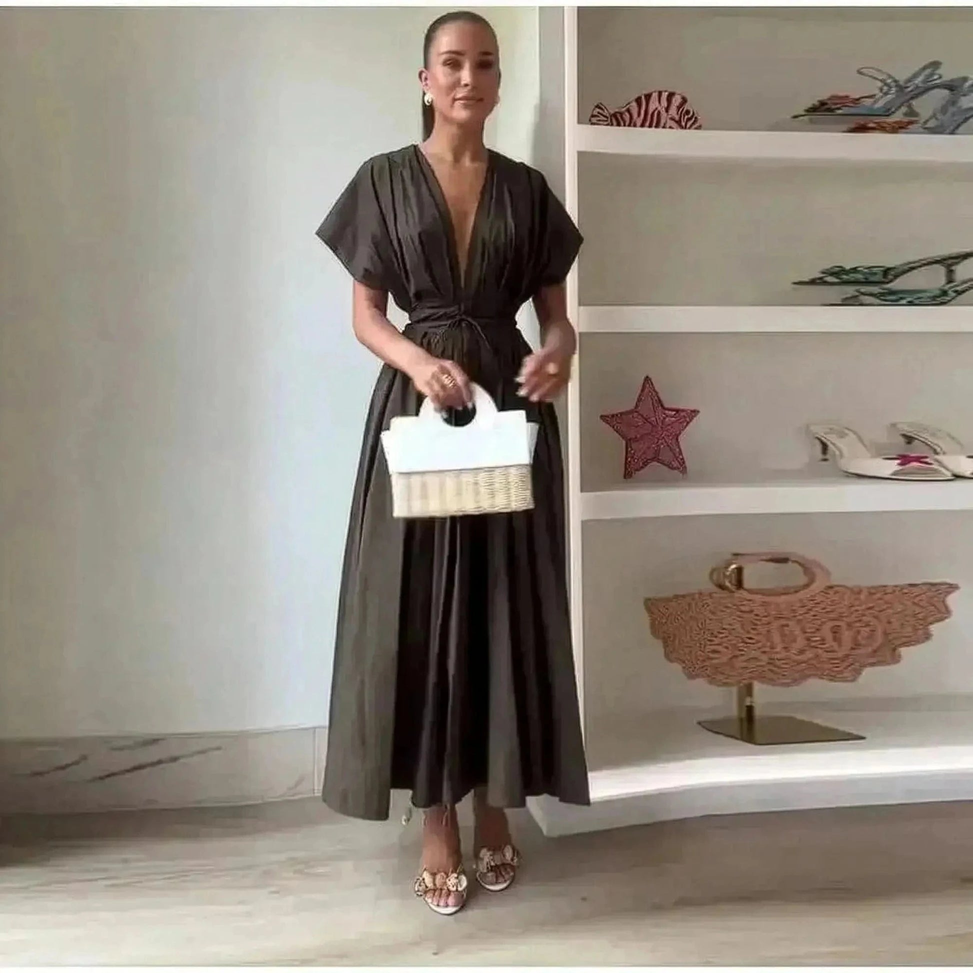 Robe Chic Plissée Taille Haute - Saylana