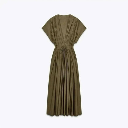 Robe Chic Plissée Taille Haute - Saylana