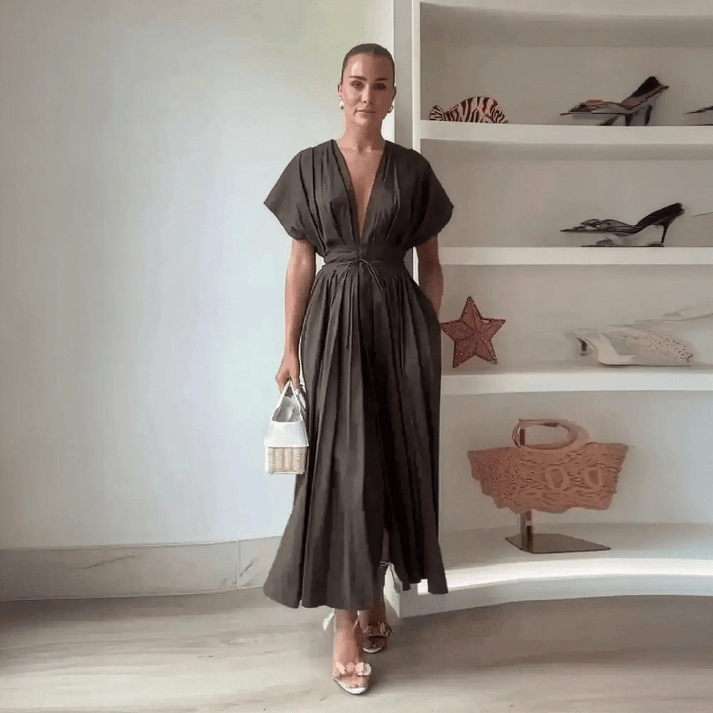 Robe Chic Plissée Taille Haute - Saylana