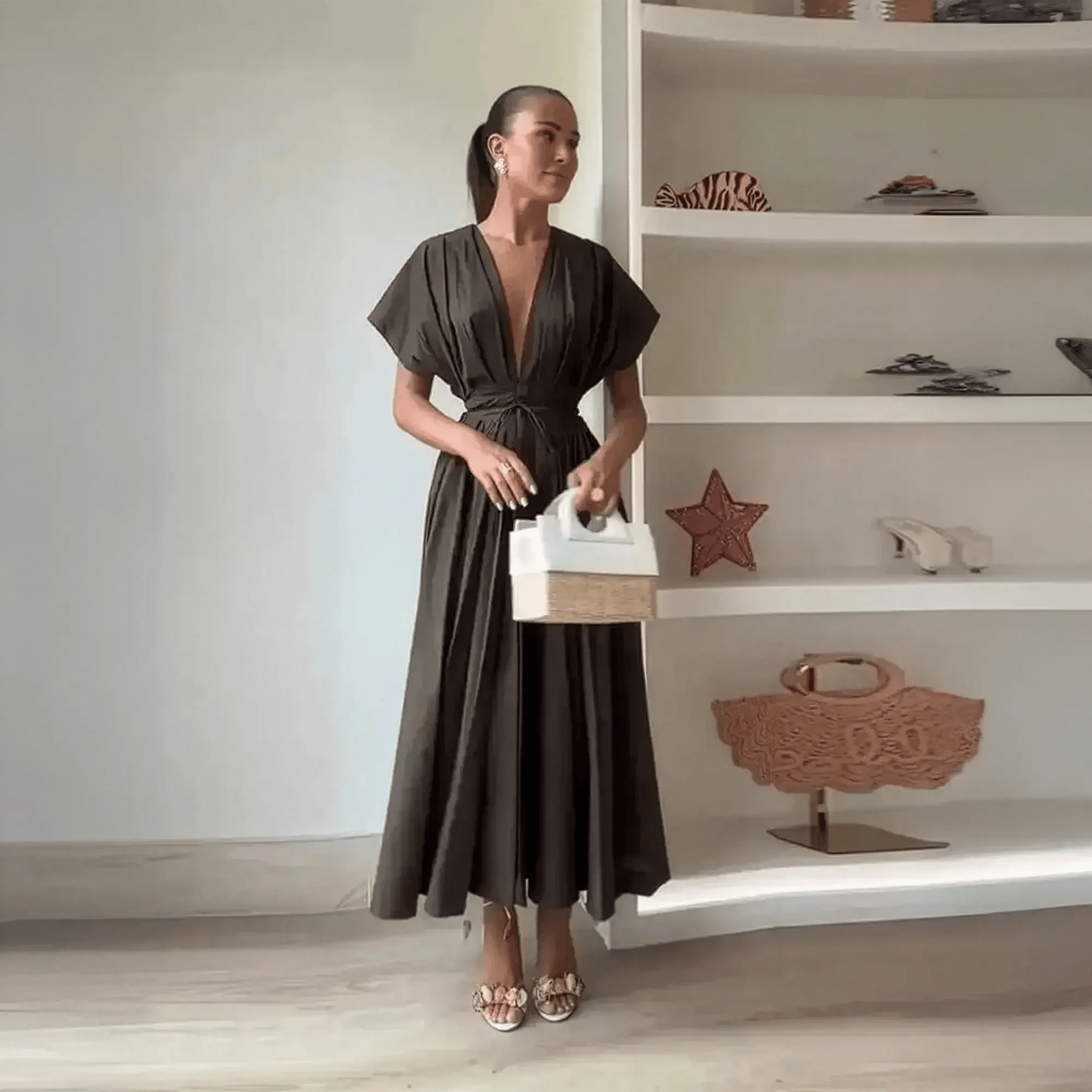 Robe Chic Plissée Taille Haute - Saylana