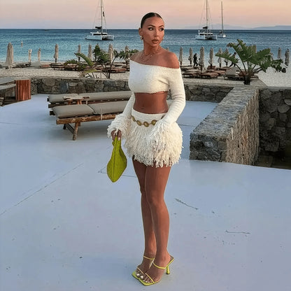 Ensemble Tricoté à Franges Femme Été - Saylana