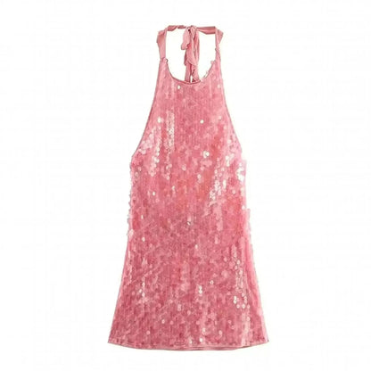 Mini Robe Pailletée Sexy - Saylana