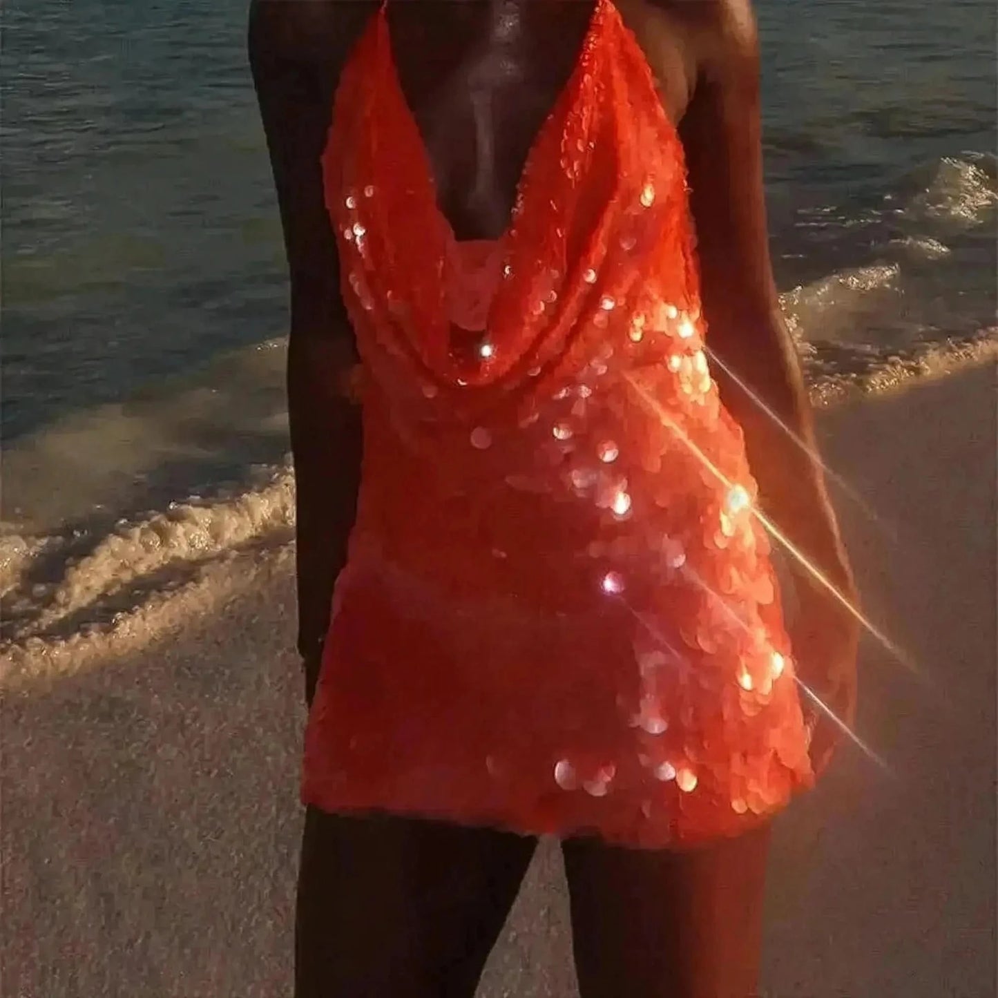 Mini Robe Pailletée Sexy - Saylana