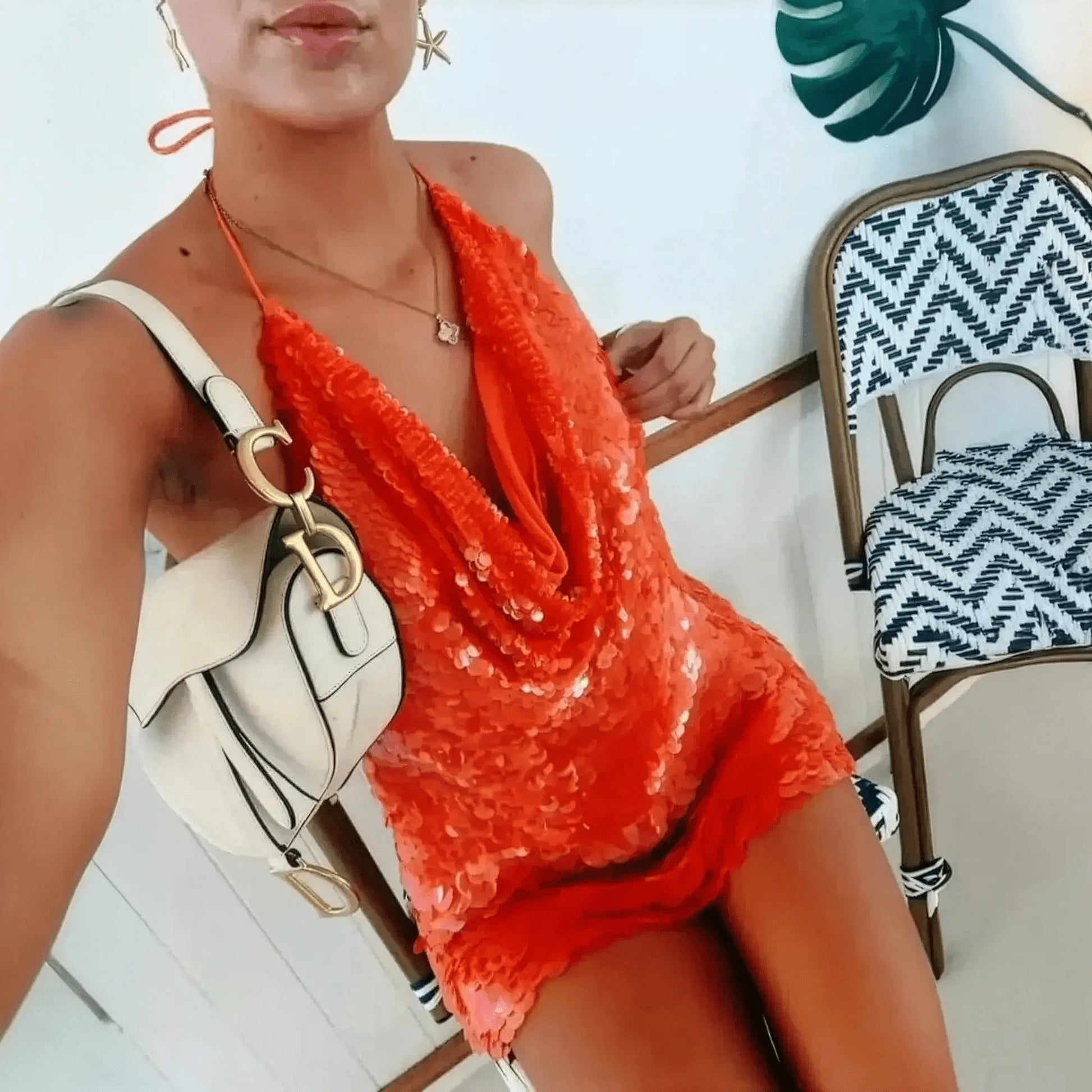 Mini Robe Pailletée Sexy - Saylana