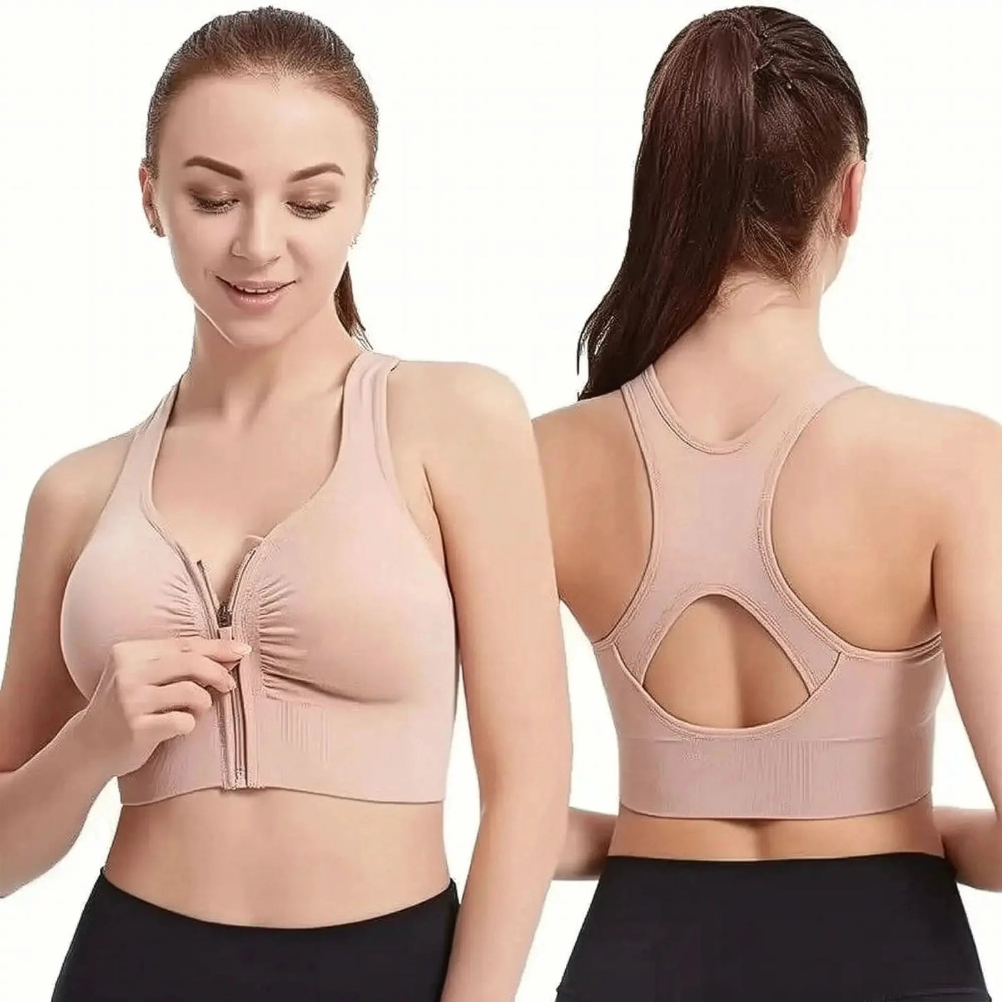 Brassière Fitness Zippée Femme Sport - Saylana