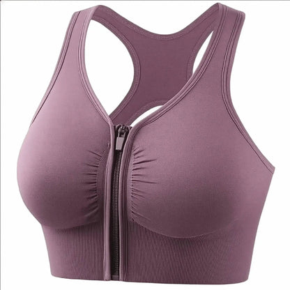 Brassière Fitness Zippée Femme Sport - Saylana