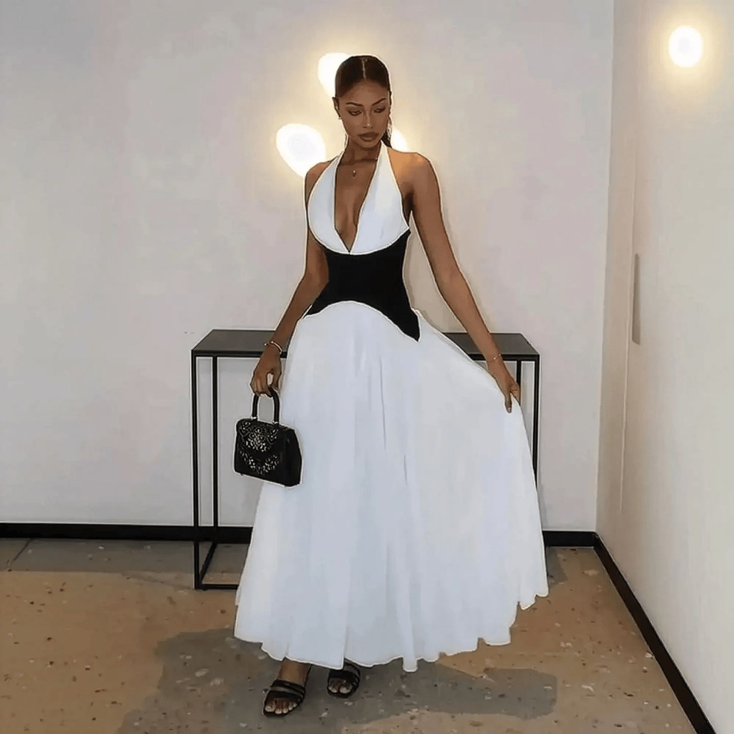 Robe Dos Nu Corset Élégante - Saylana