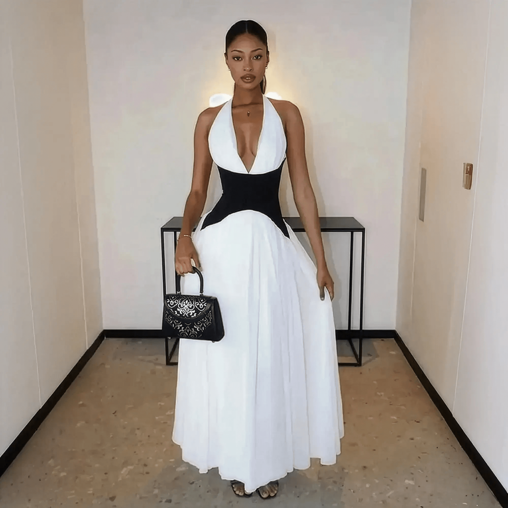 Robe Dos Nu Corset Élégante - Saylana