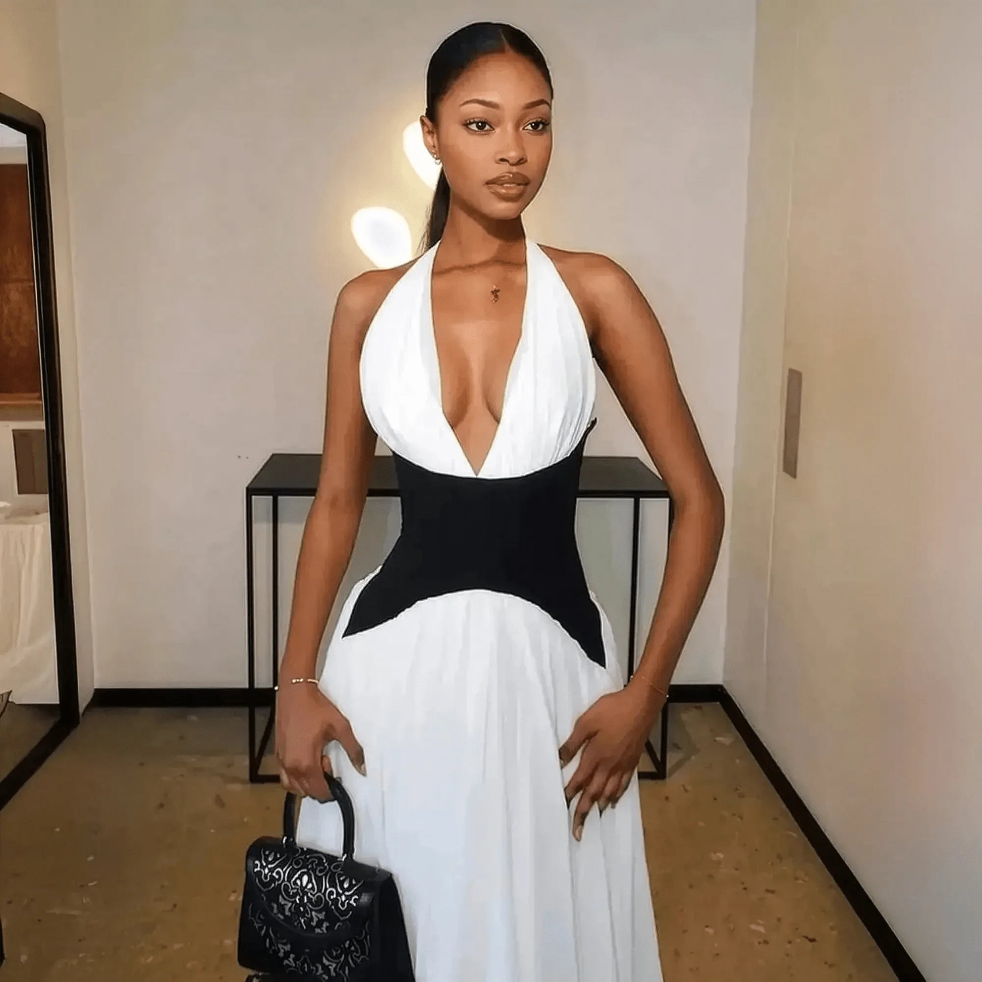 Robe Dos Nu Corset Élégante - Saylana