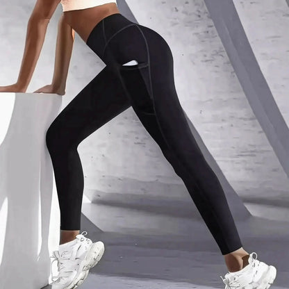 Legging de Sport Extensible avec Poches - Saylana