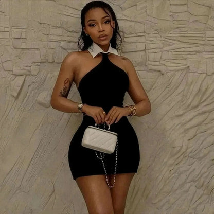 Mini Robe Épaules Dénudées Sexy - Saylana