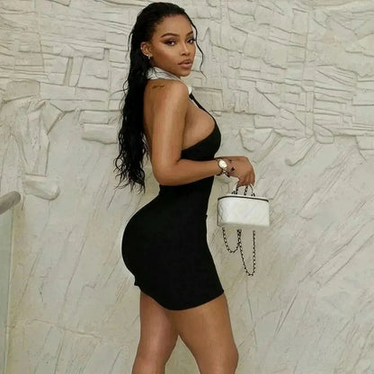 Mini Robe Épaules Dénudées Sexy - Saylana