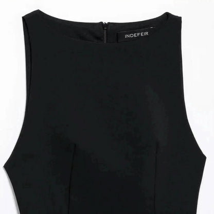 Mini Robe Noire à Plumes - Saylana