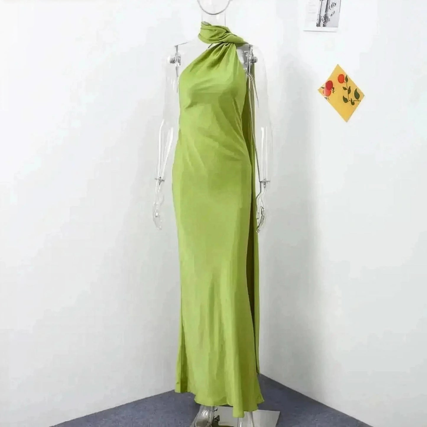 Robe Satinée Dos Nu - Saylana