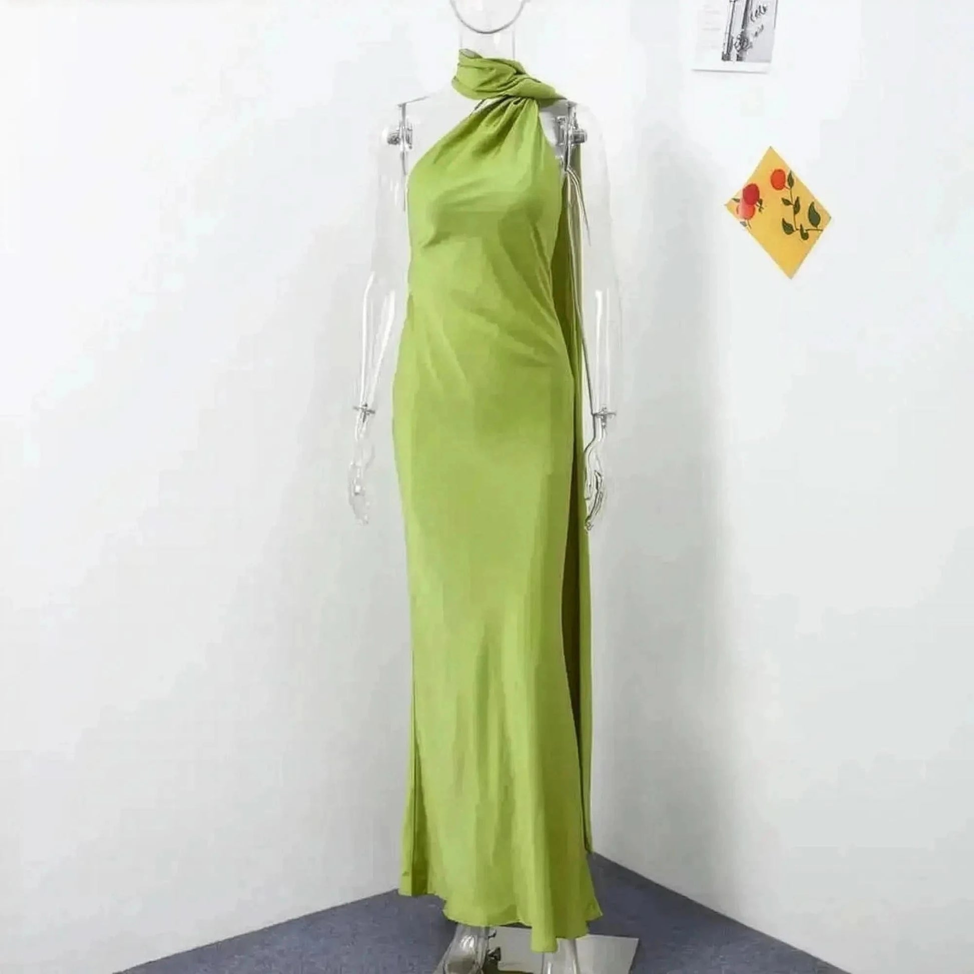 Robe Satinée Dos Nu - Saylana