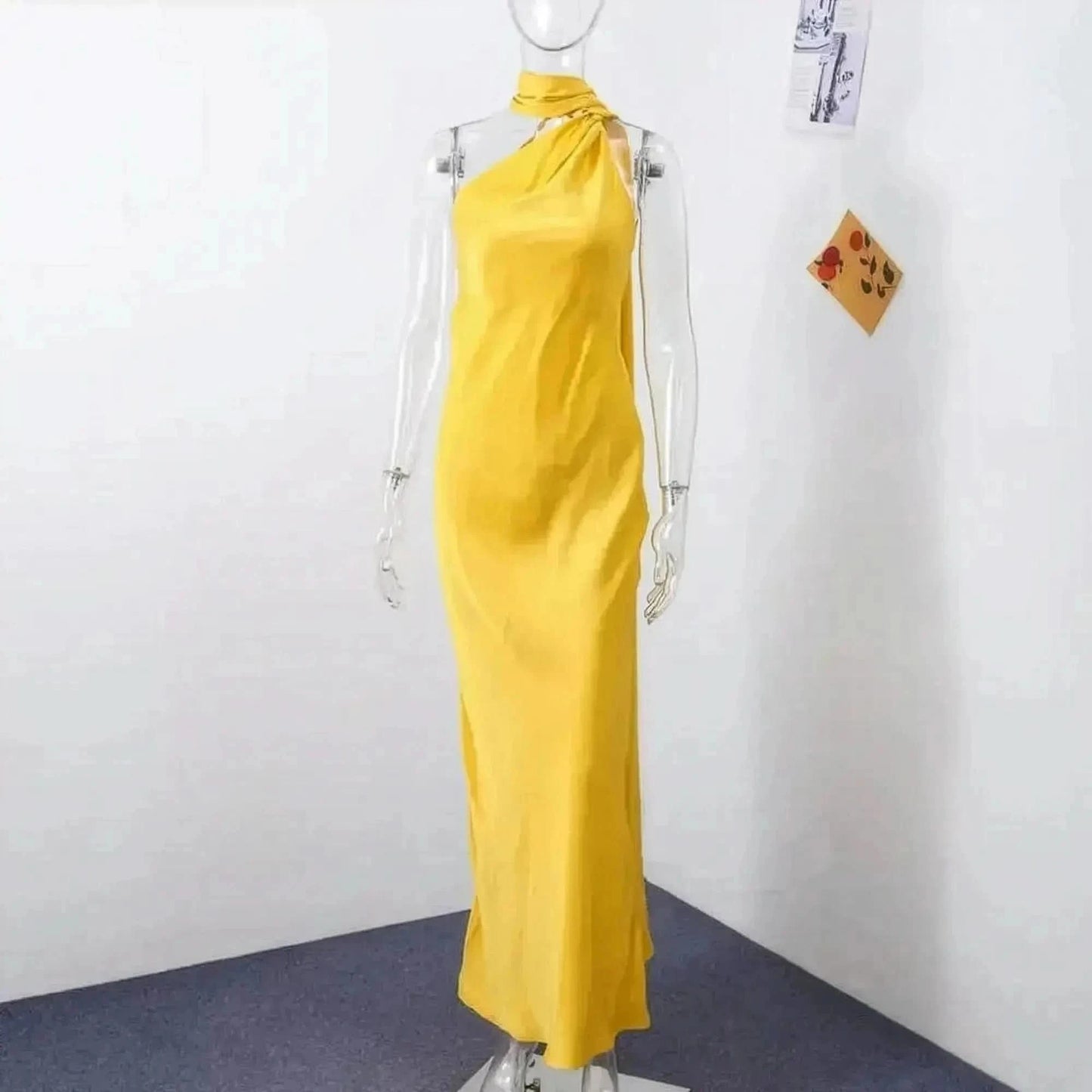 Robe Satinée Dos Nu - Saylana