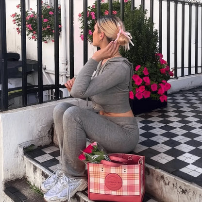 Ensemble Tricoté Femme : Crop Top + Pantalon - Saylana