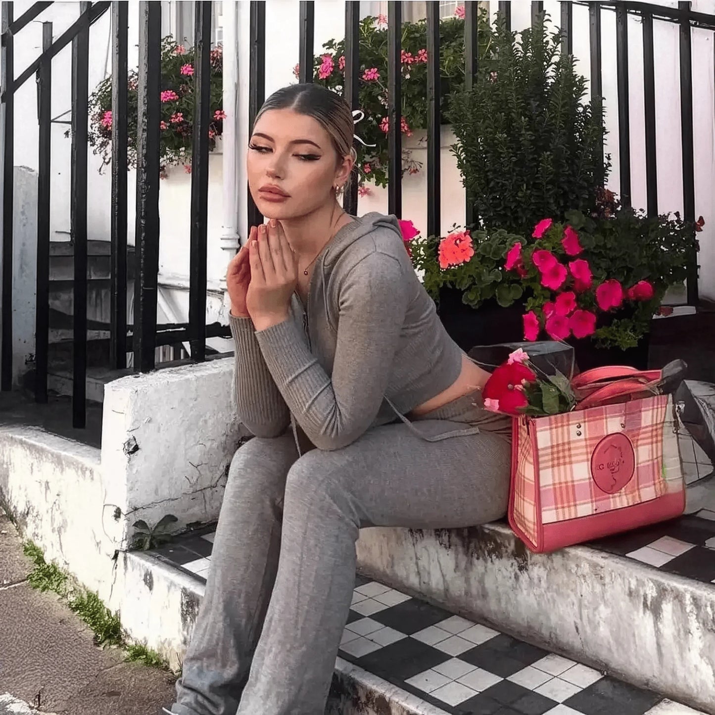 Ensemble Tricoté Femme : Crop Top + Pantalon - Saylana