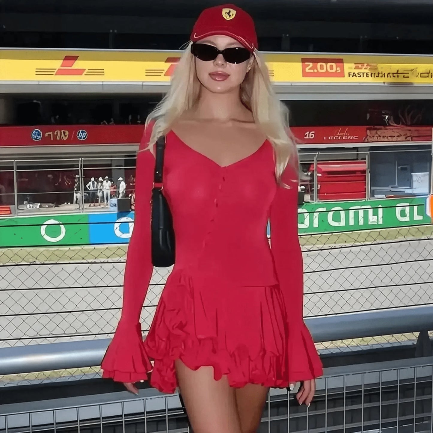 Mini Robe Volants Dos Nu - Saylana