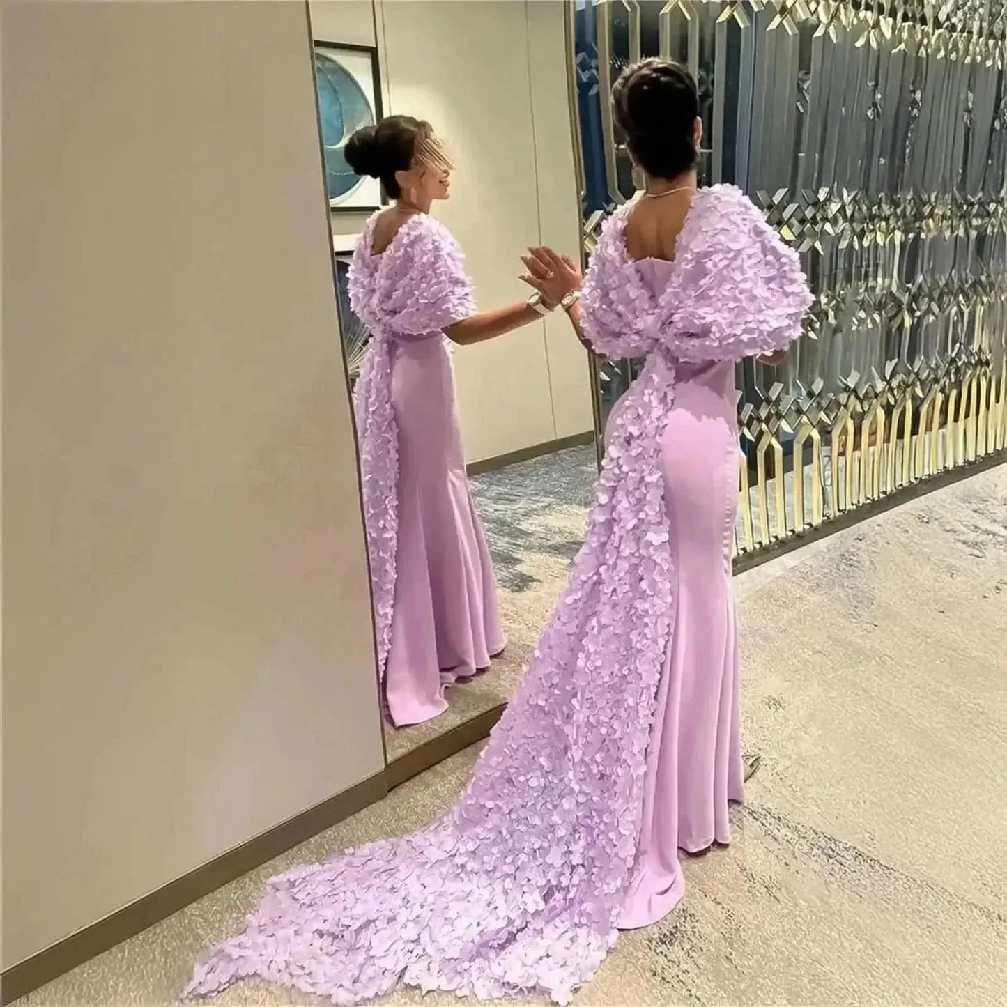 Robe Sirène Élégante avec Châle - Saylana