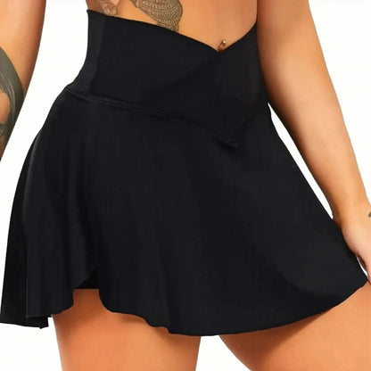 Jupe Plissée Taille Haute avec Poches - Saylana