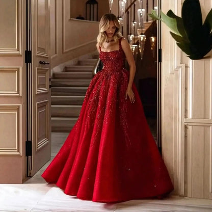 Robe Événementielle Élégante avec Perles - Saylana