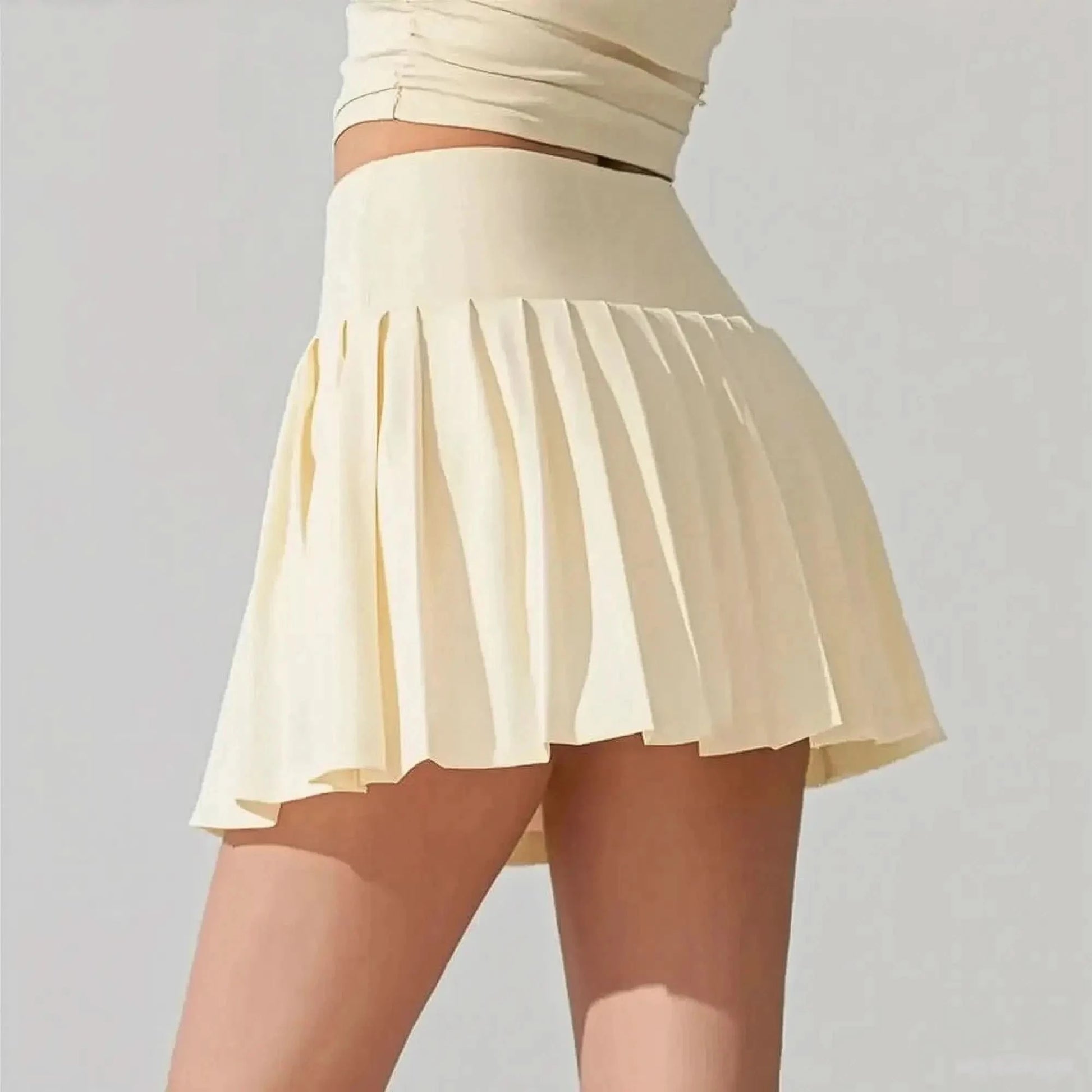 Jupe de Sport Fluide avec Short et Poches - Saylana