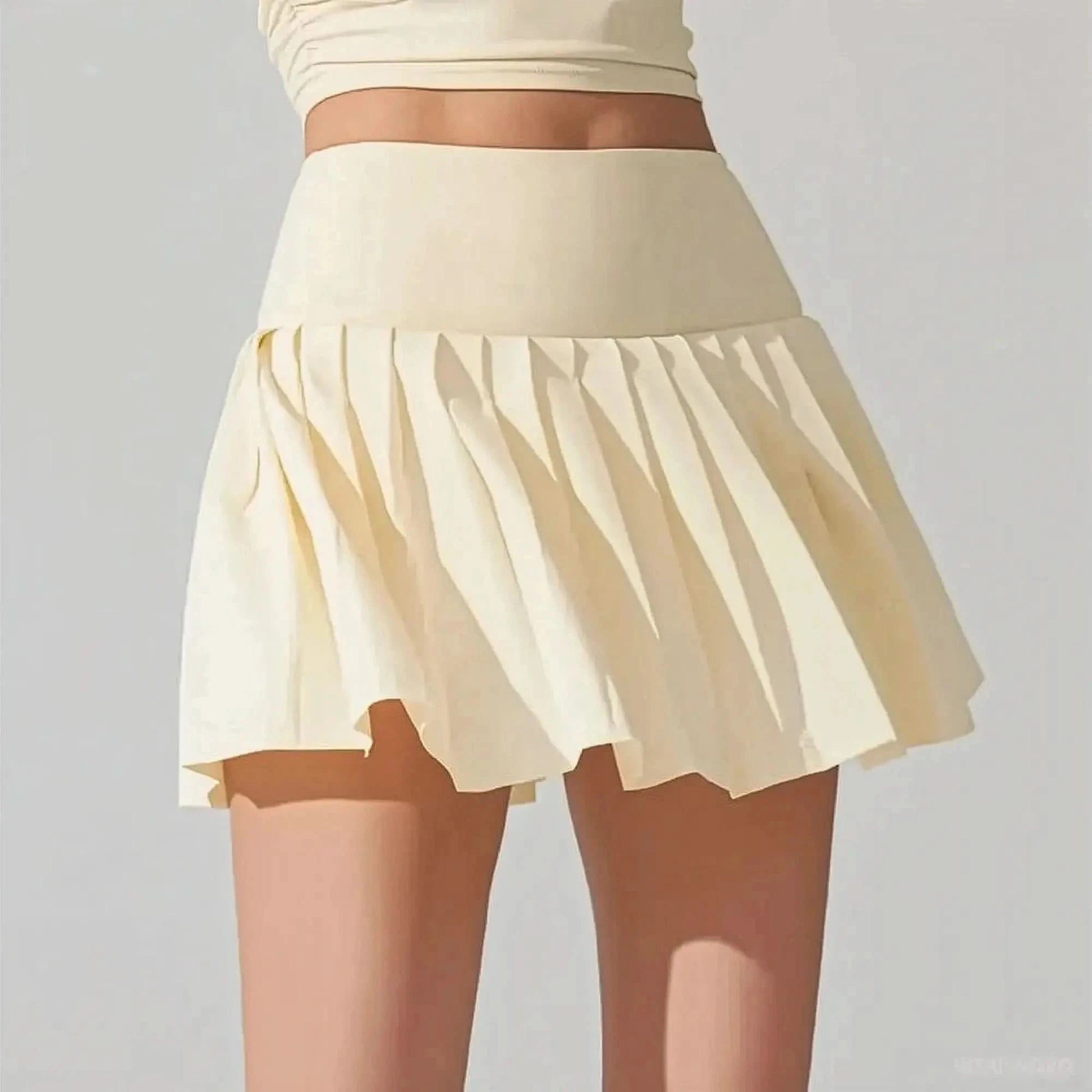 Jupe de Sport Fluide avec Short et Poches - Saylana