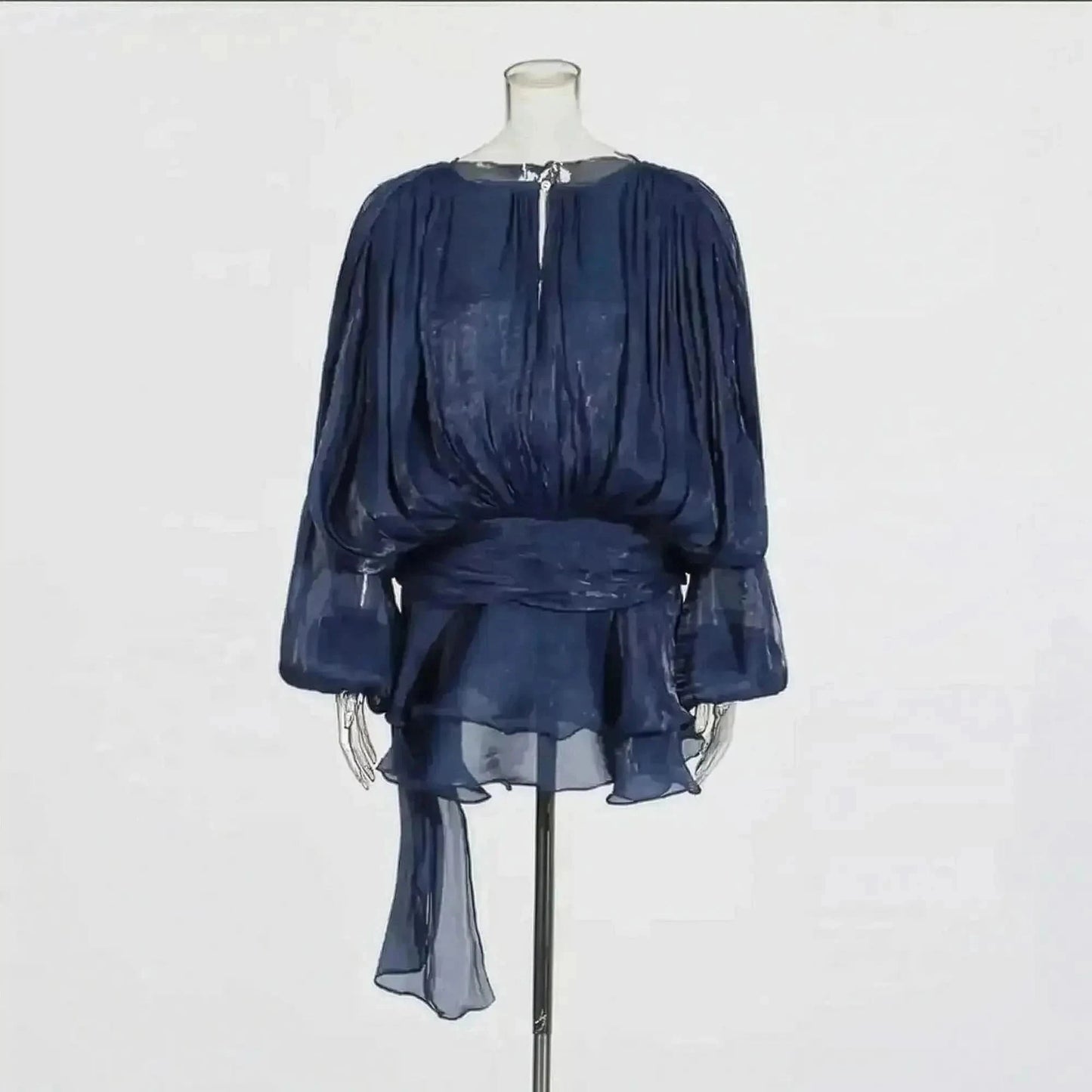 Mini Robe à Lacets Manches Longues - Saylana